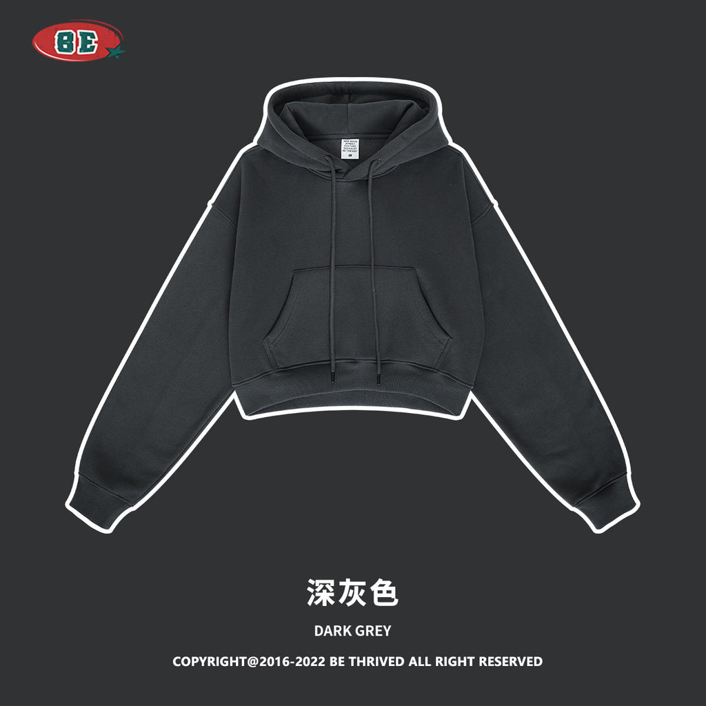BE Fleece Thickened Spice Girl Leaking Navel Set