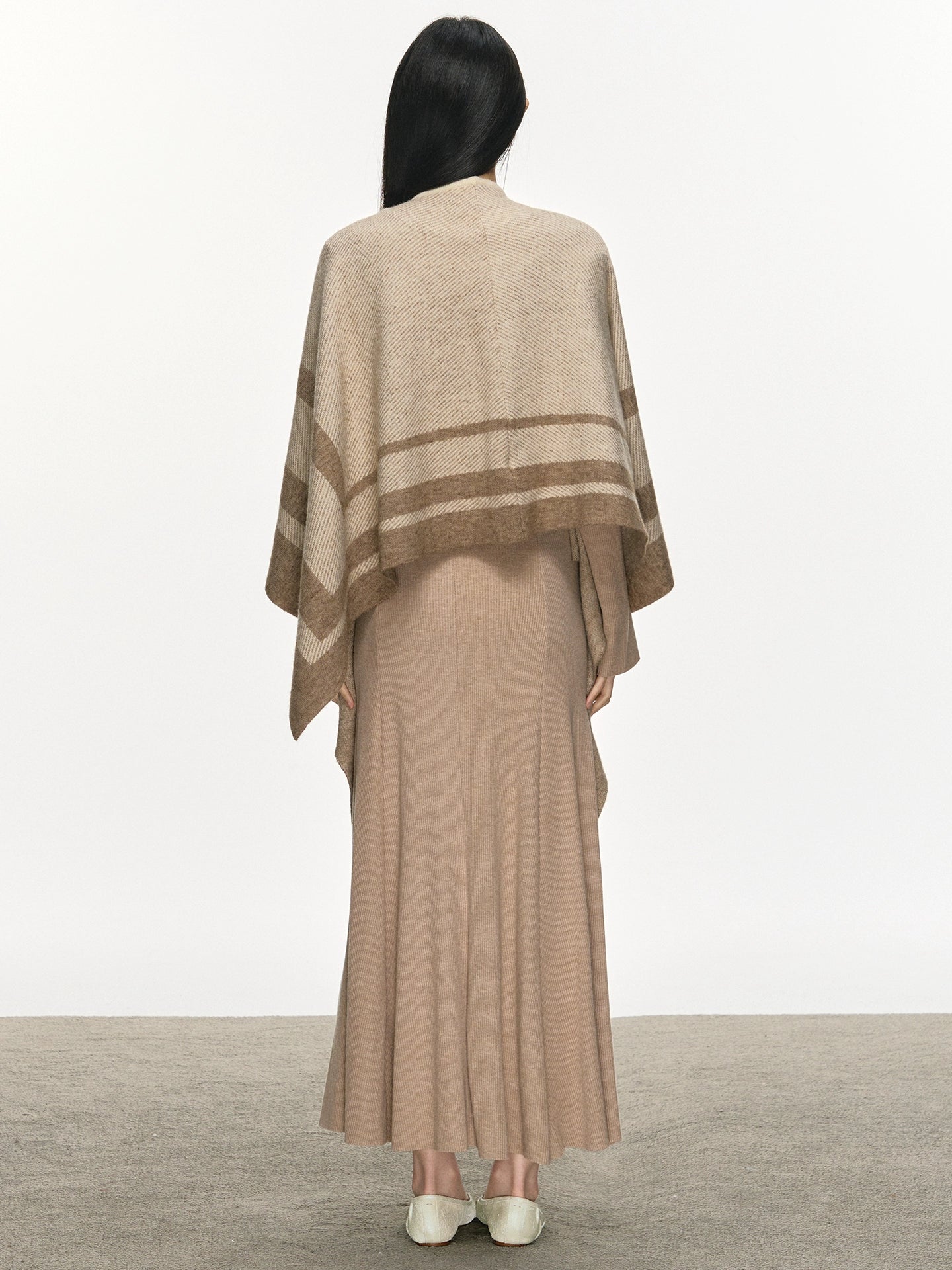 Anna Aneae Soft Waxy Striped Loose-knit Cardigan Jacket