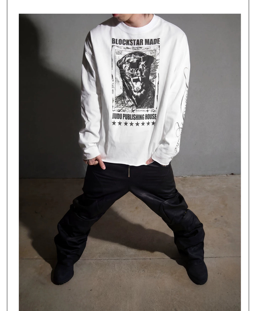 YBSSTREETMARKET Vintage Black Panther Print Long Sleeve