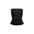 Audwyn Jacquard Lace Mesh Slim Fit Tube Top
