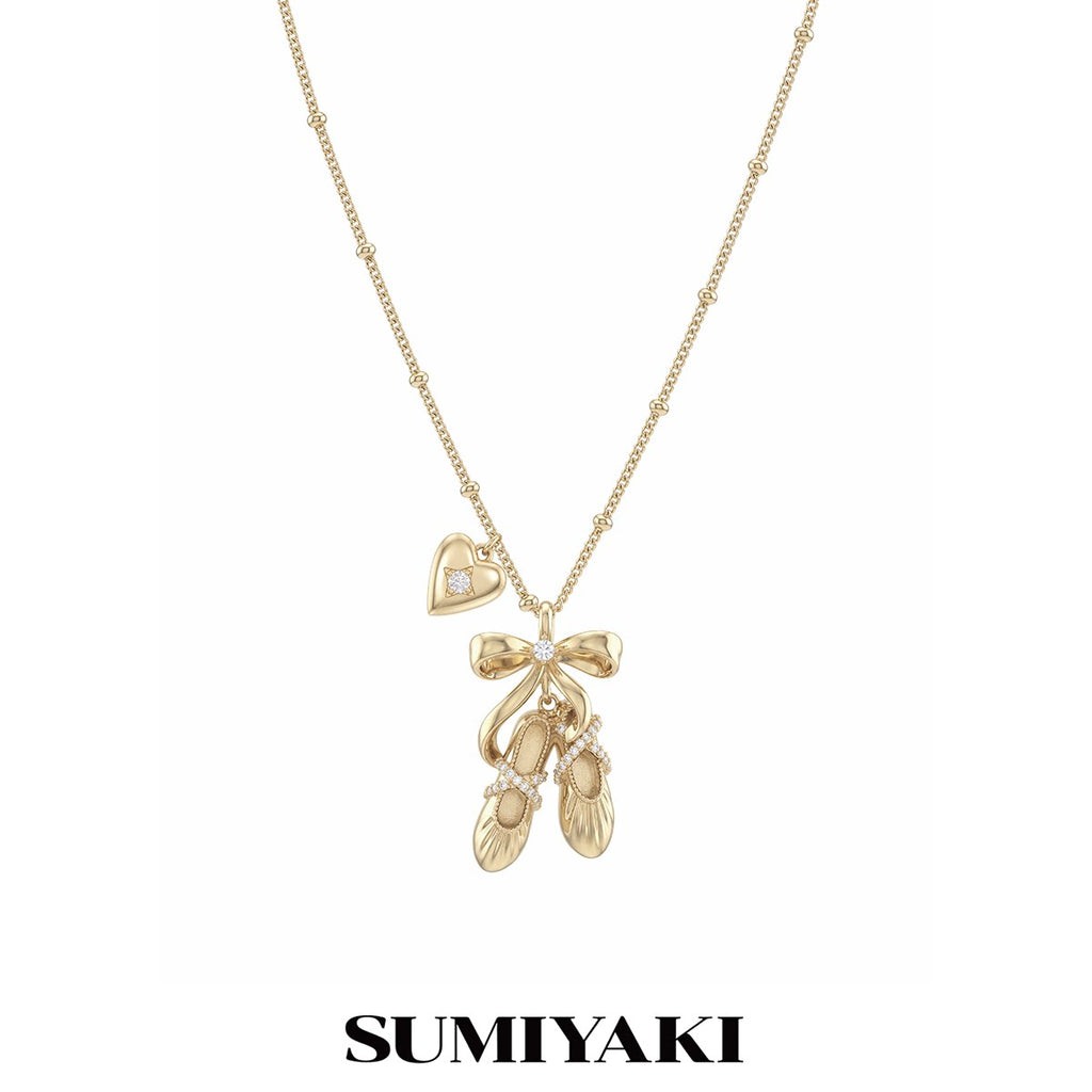 SUMIYAKI Lace Bow Pendant Necklace