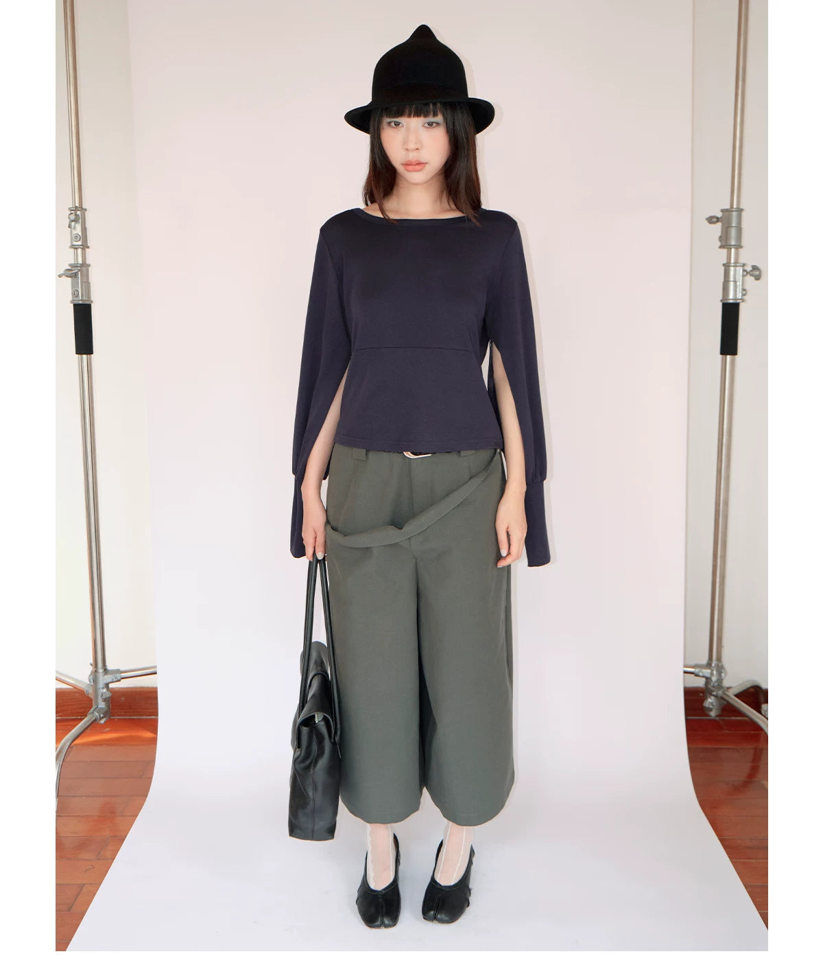 FUNKYFUN Layered 3D Architectural Relaxed Fit Shorts