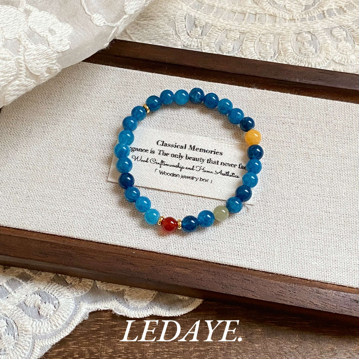 LIDAYE Red Agate Layered Bracelet