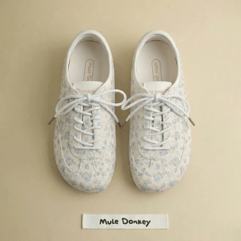 Mule Donkey Floral Ballet Shoes