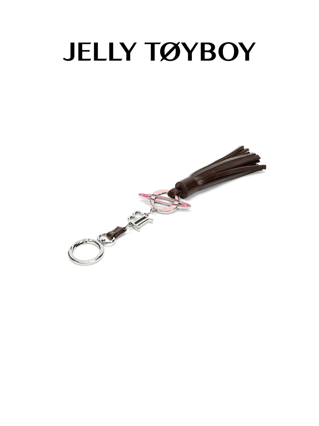 JELLY TOYBOY Pink Faux Leather Tassel Charm Bag Accessory