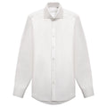 CULTUM White Pointed Collar Wrinkle-Resistant Slim Fit Dress Shirt