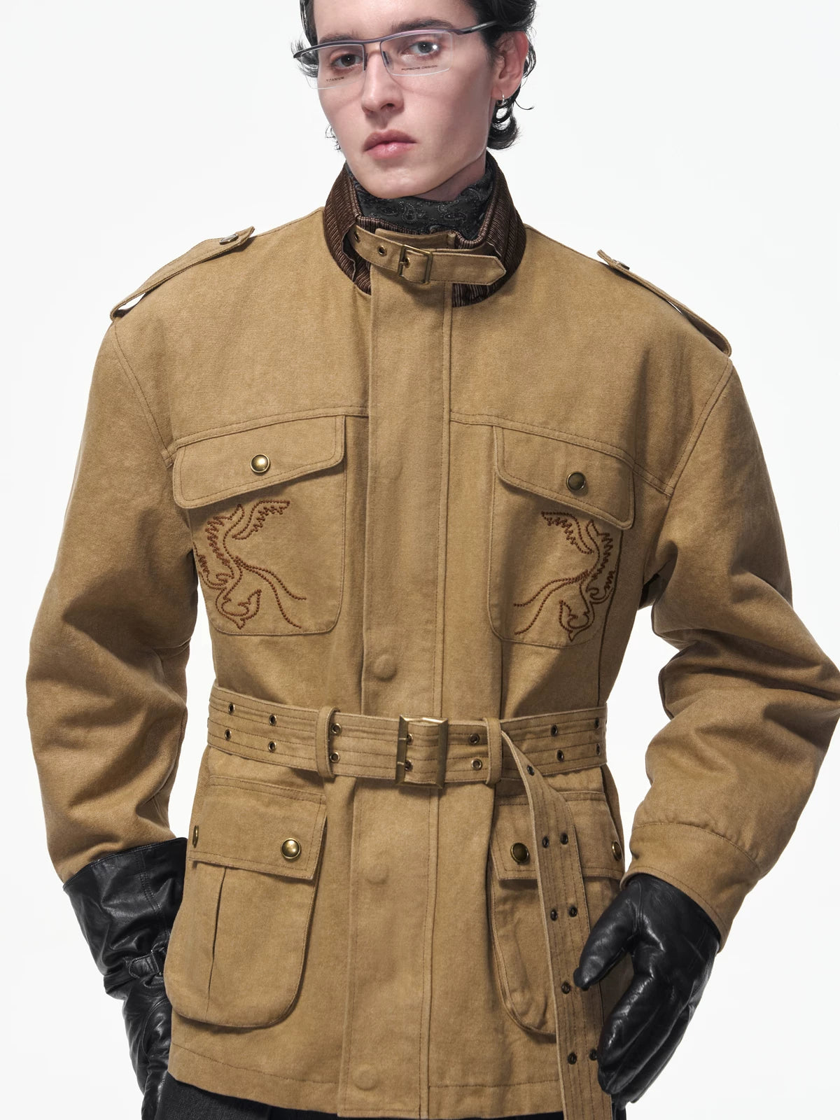 OPENFLY Safari Embroidered Oversized Jacket