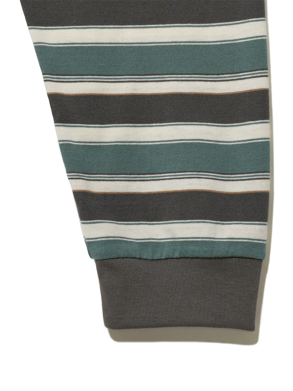 PARTIMENTO Retro Striped Contrast Drop-Shoulder Long-Sleeve Tee