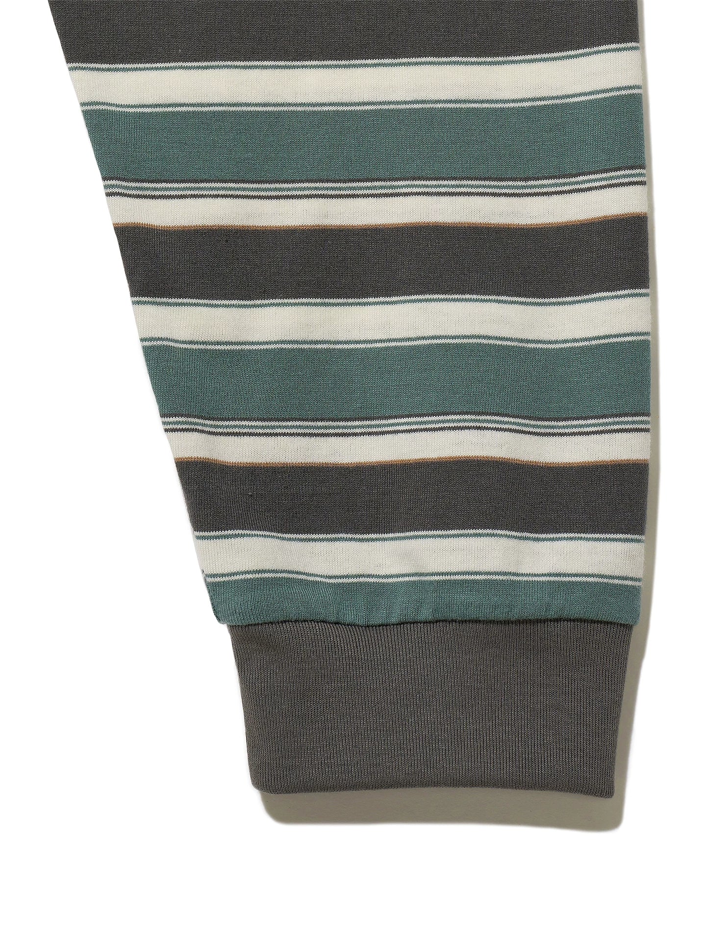 PARTIMENTO Retro Striped Contrast Drop-Shoulder Long-Sleeve Tee
