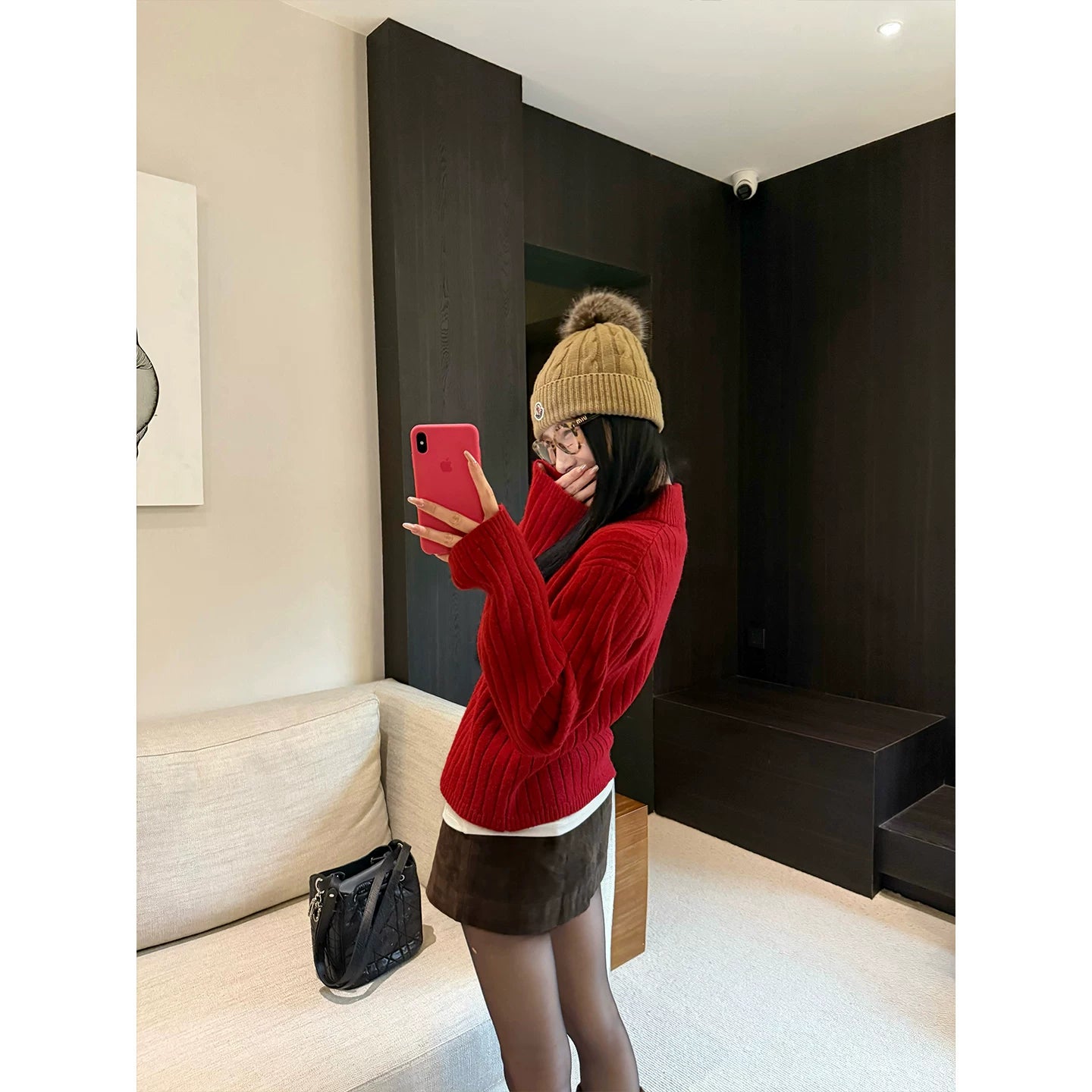 YOUNG KYLIN Semi-turtleneck Knitted Cardigan