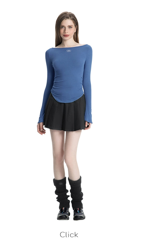 ABMY Card High Waist A Word Thin Sexy Suit Skirt