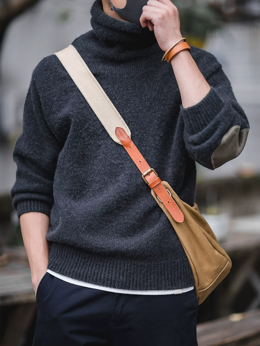 Madden Retro Thickened Knitted Mohair High Neck Sweater