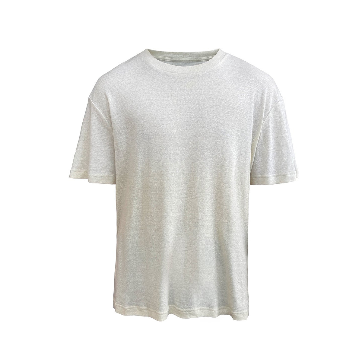 JCAESAR Washed Faded Snowflake Linen-Like Loose Tee
