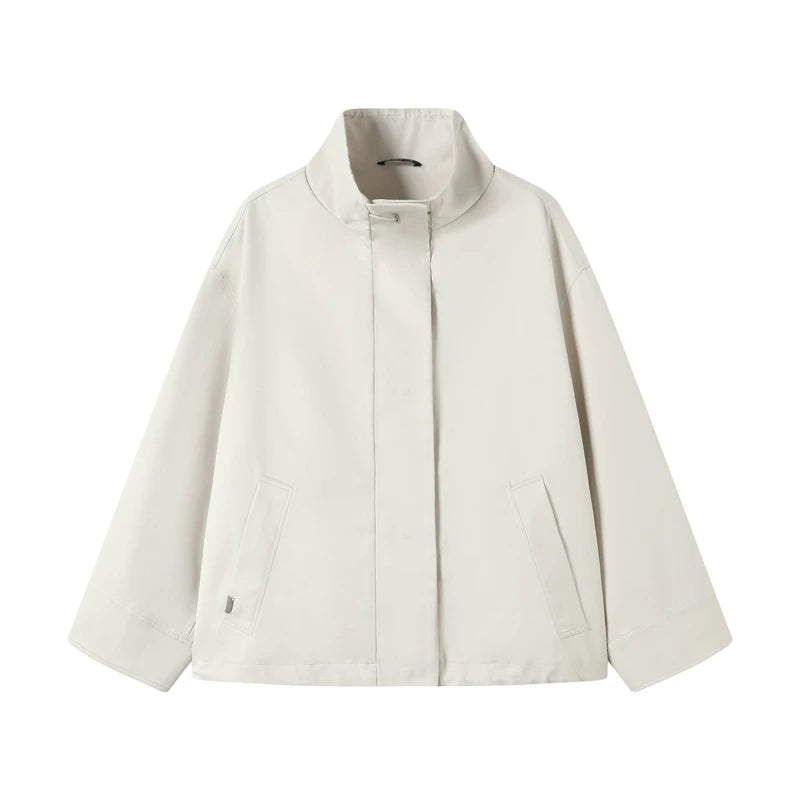 TGNS Casual Bud Collar Drawstring Jacket