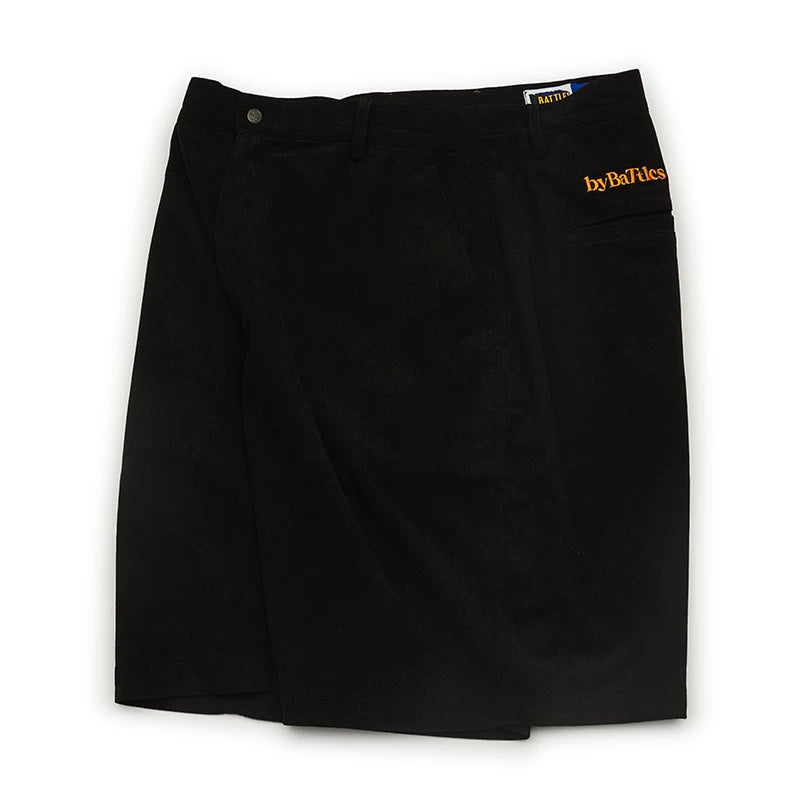 Battles Corduroy Embroidered Loose Shorts