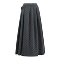 Barb Chill Polka Dot Woolen Vest Long Skirt Set