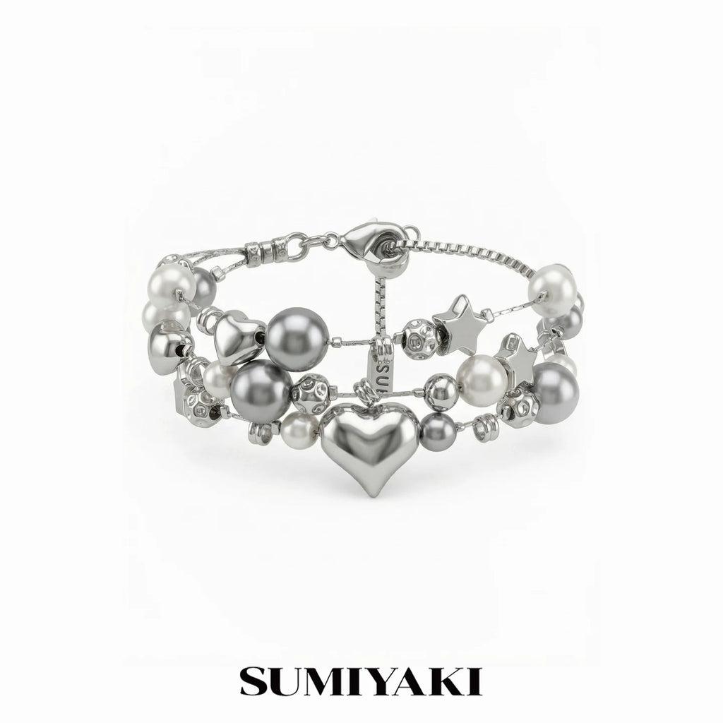 SUMIYAK Versatile Pearl Three-layer Stacked Bracelet