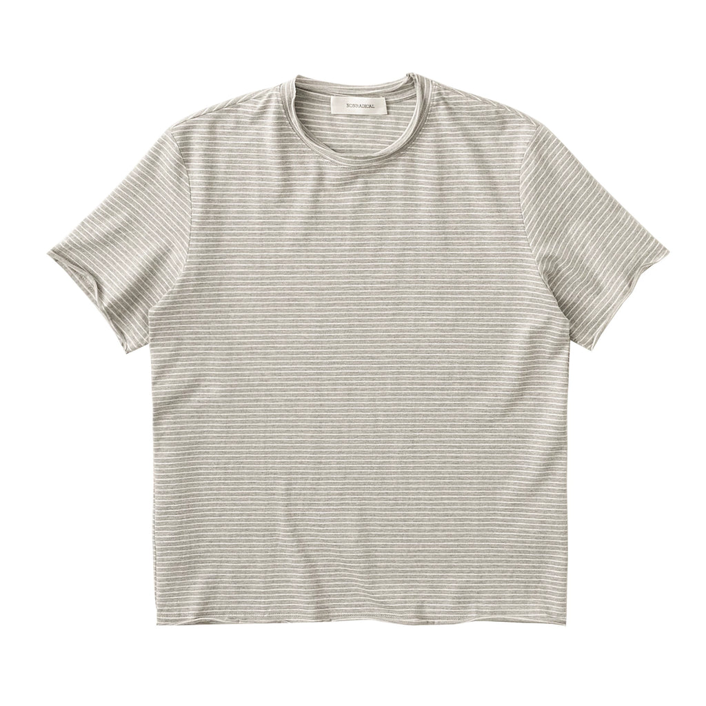 NONRADICAL Striped Cotton Crew Neck Tee