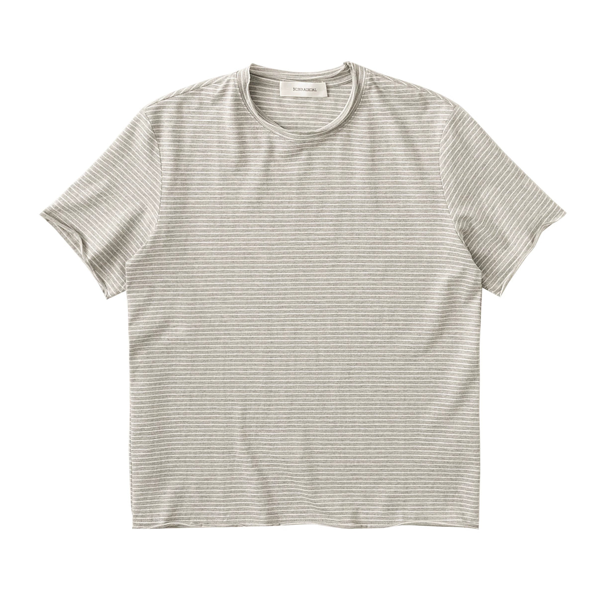 NONRADICAL Striped Cotton Crew Neck Tee