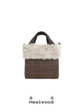 Heelwood Plush Checked Adjustable Handbag