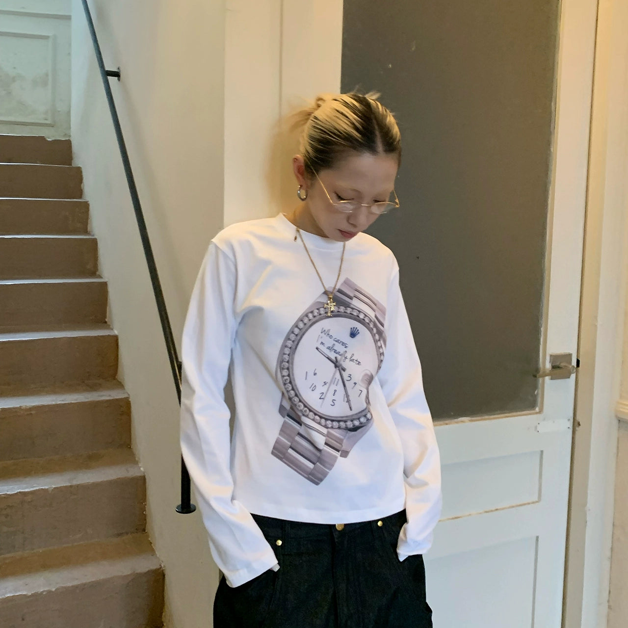 MMBBT Watch Printed Short Slim Long Sleeves
