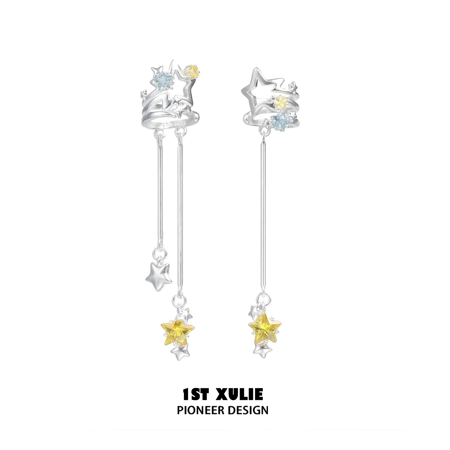 1ST XULIE Star Ear Cuff Clip-On Earrings