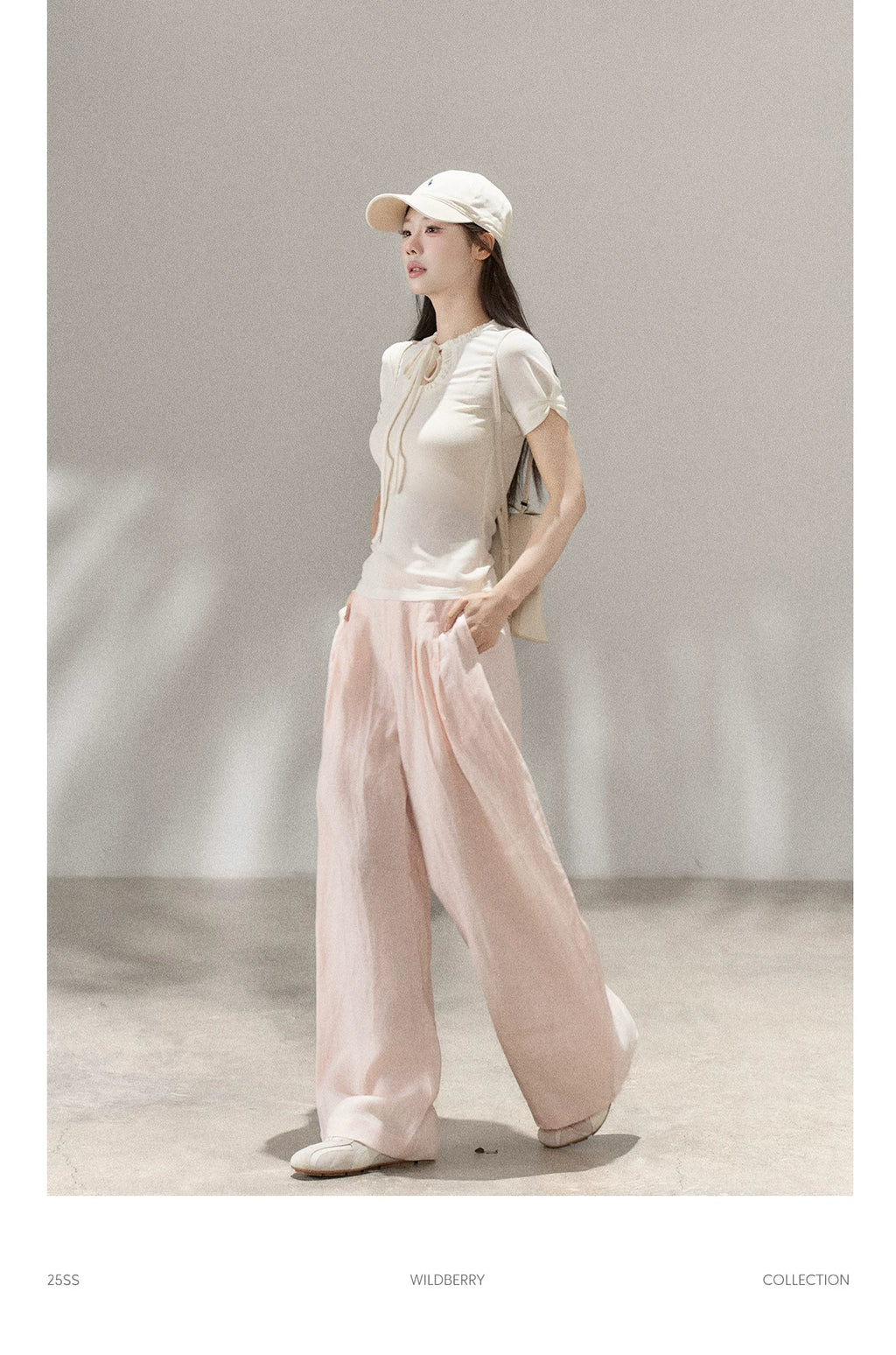 Wildberry Versatile High Waist Wide Leg Casual Pants