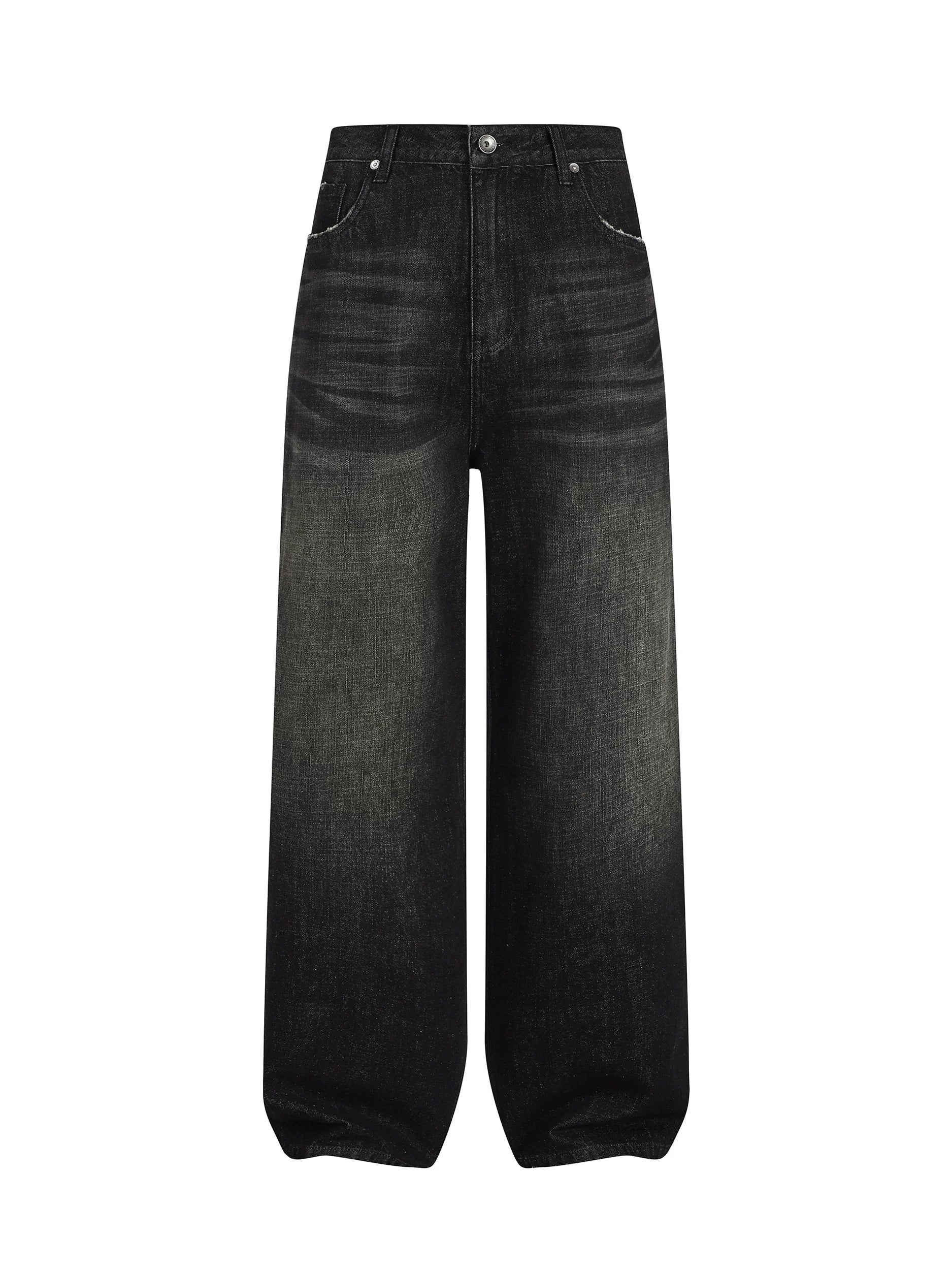 DIMC Retro Loose Wide-leg Straight Casual Trousers
