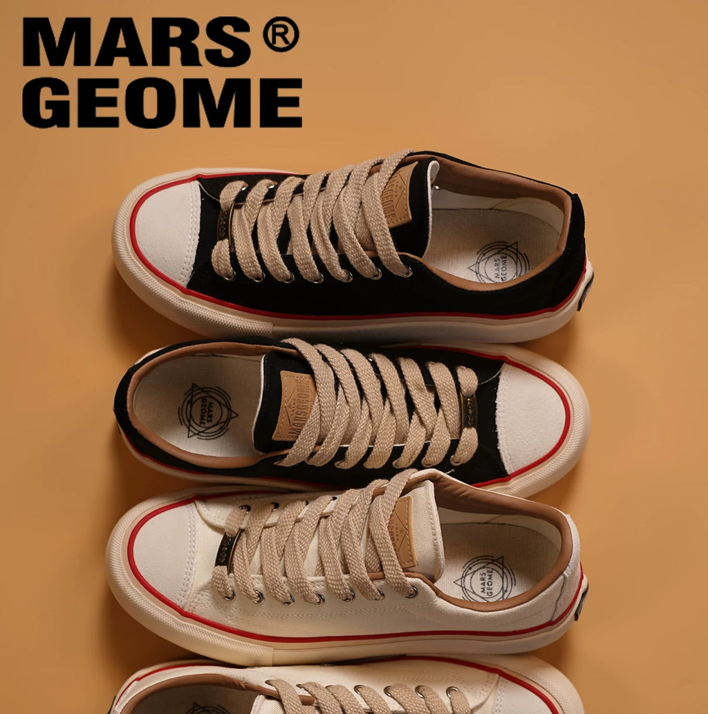 MARS GEOME Men's and Women's Same Trend Board Shoes Wide Version Canvas Shoes