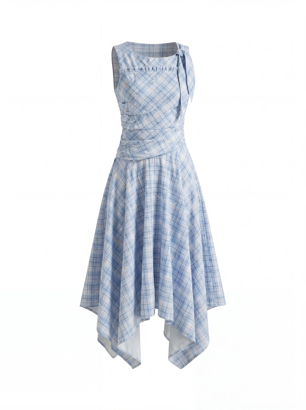 RRFIGHT Blue Mist Pastoral Floral A-Line Dress