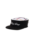 6CRAYON Black Corduroy Patchwork Embroidered Baseball Cap
