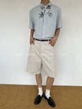 CHEIN CHEN Basic Minimalist Casual Knee-Length Loose Breathable Cargo Shorts