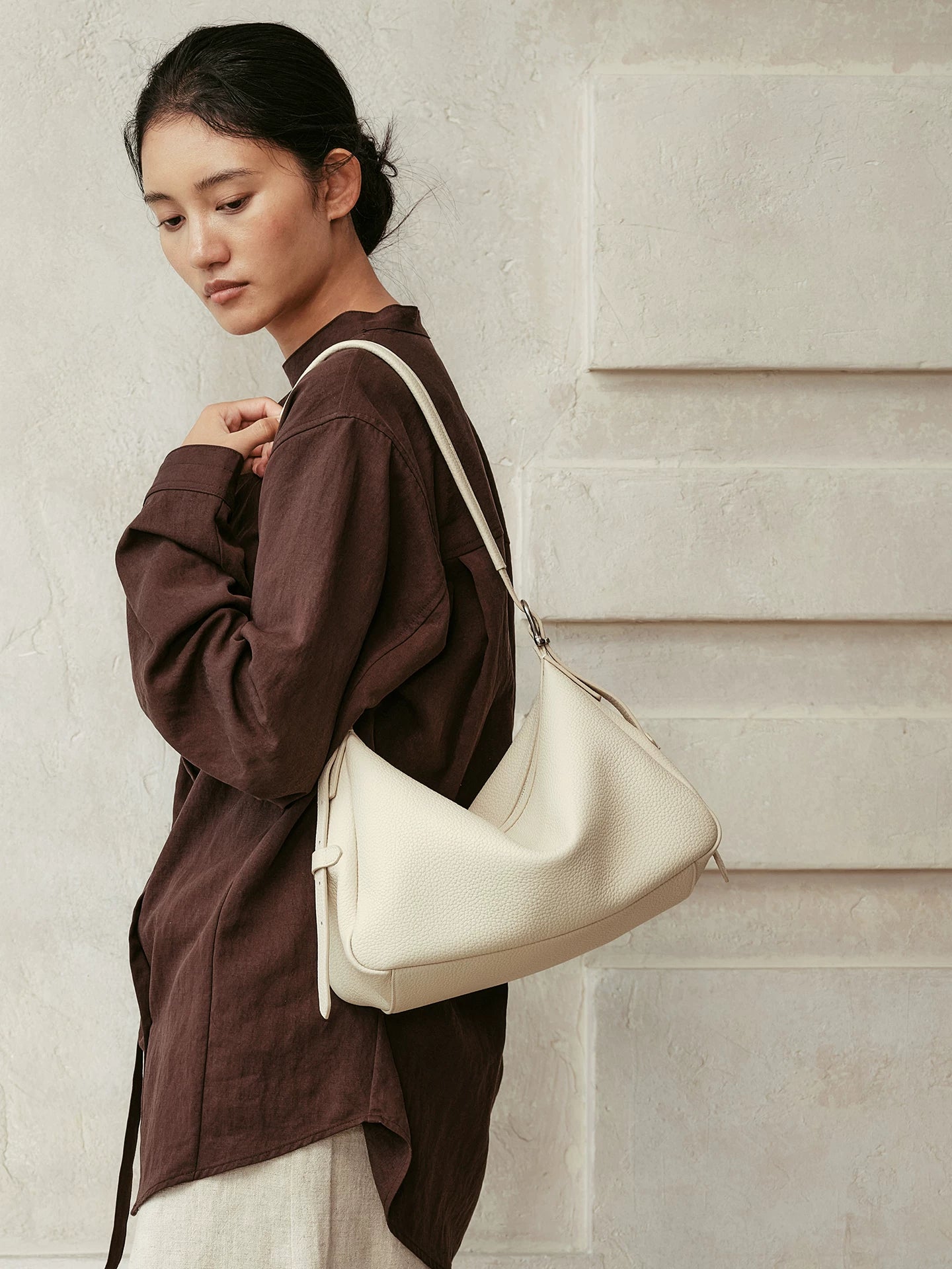 AVALEA First-layer Cowhide Underarm Bag