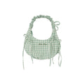 KANO Plaid Drawstring Ruched Shoulder Bag