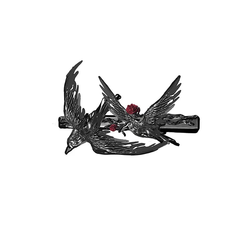 MASW Creative Raven Edge Clip Hair Accessory - Unique High-End Clip
