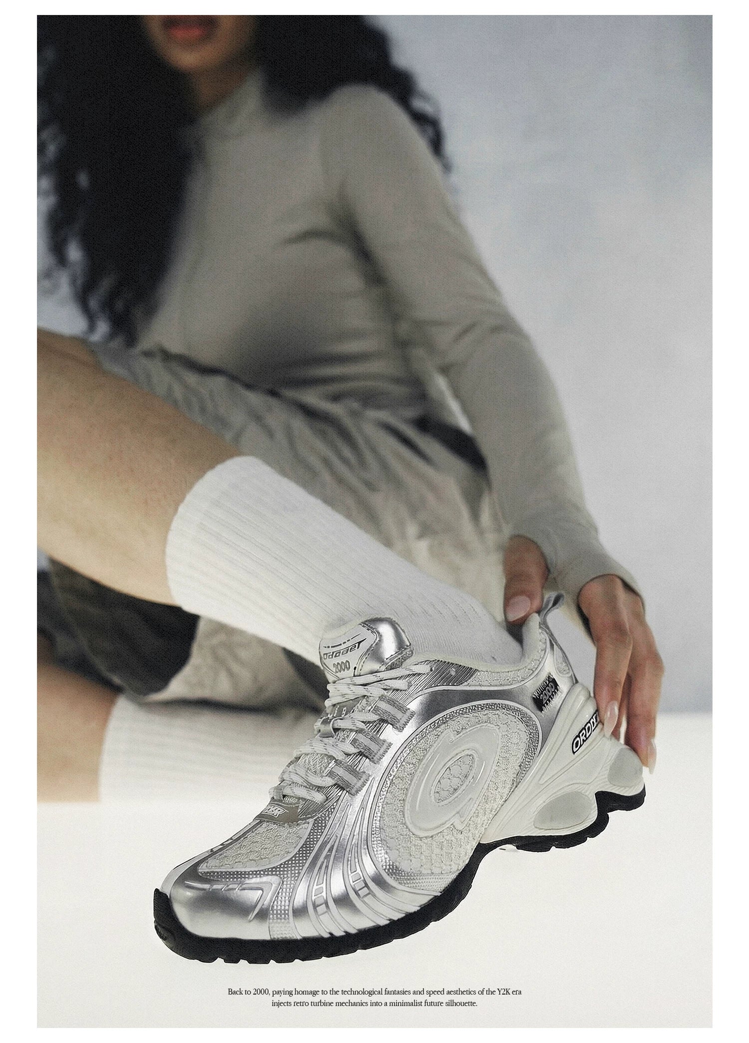 OLD ORDER Mesh Metallic Lace-Up Sneaker