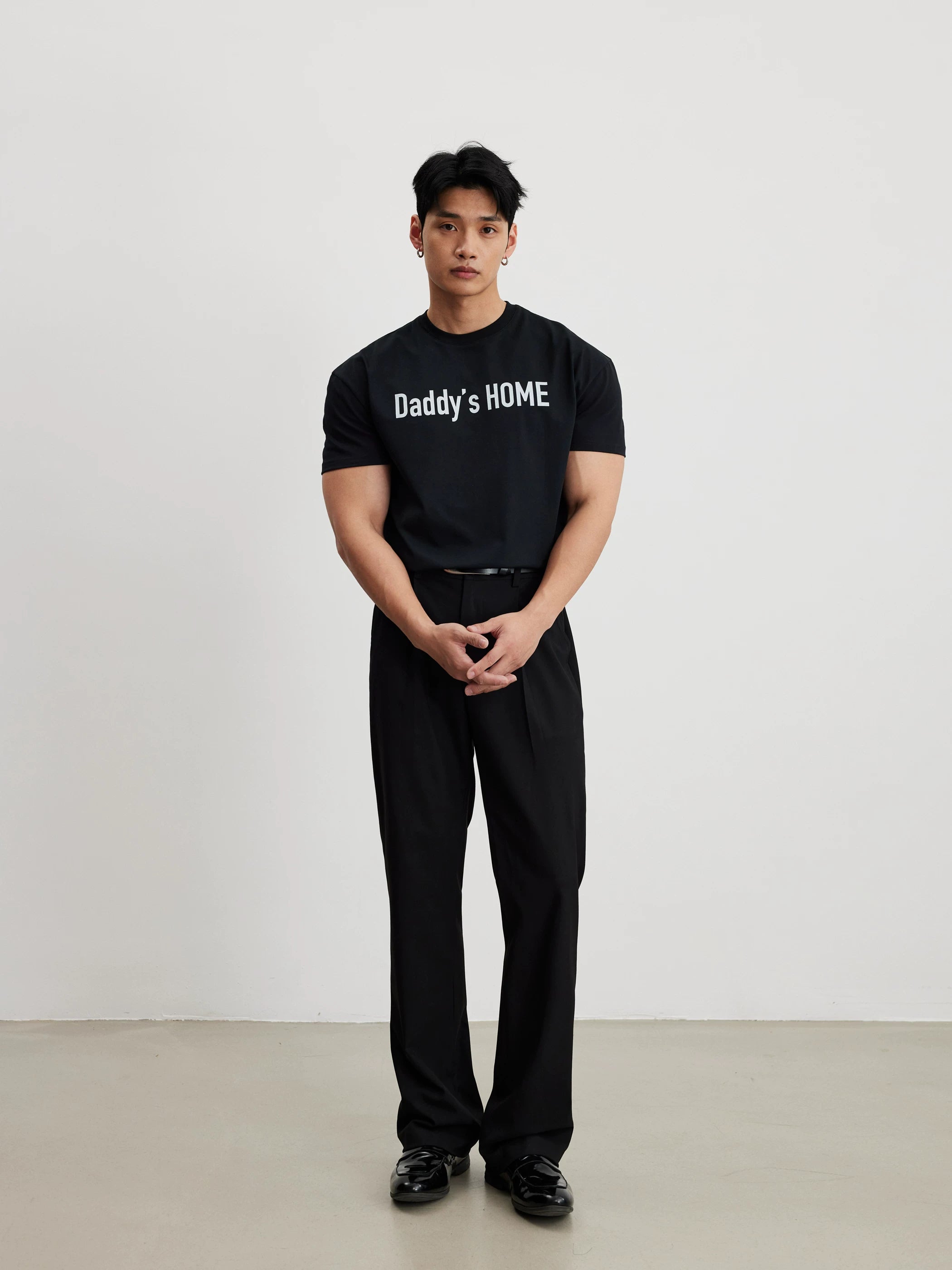 AFTERGLOW Cool Slogan Printed Slim Tee