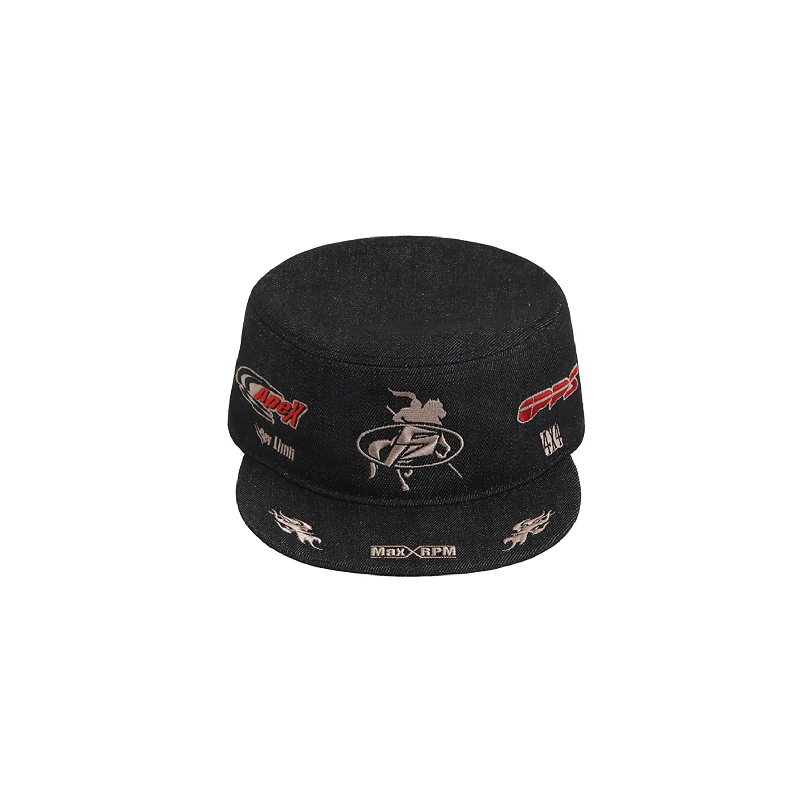 PEOPLESENSE Racing Elements Printed Embroidered Equestrian Cap