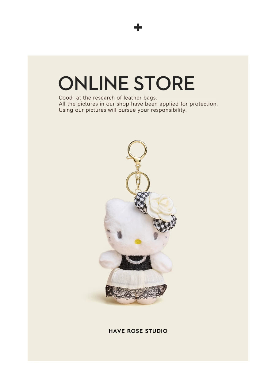 HAVEROSE Hello Kitty Plush Bag Charm Keychain