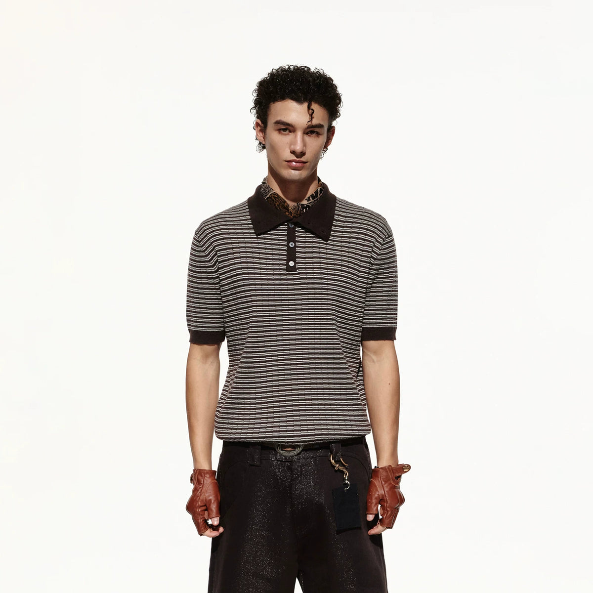 OPENFLY Breathable Striped Polo Tee