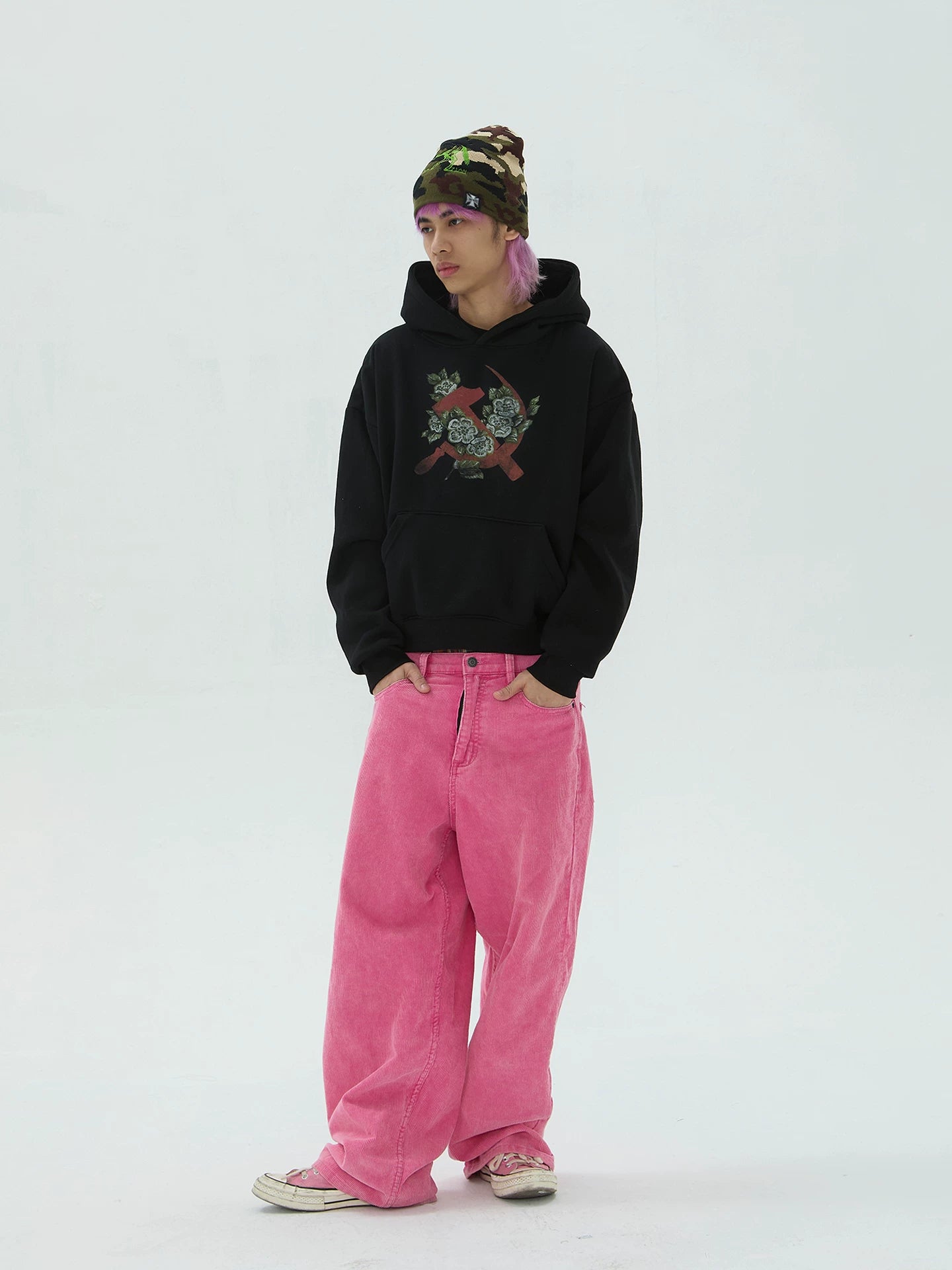 71AN Stamen Badge Series Logo Printed Sweater