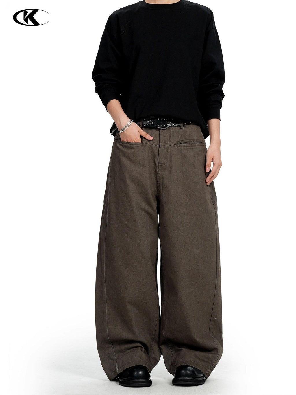 11KN American Retro Curved Blade Casual Pants