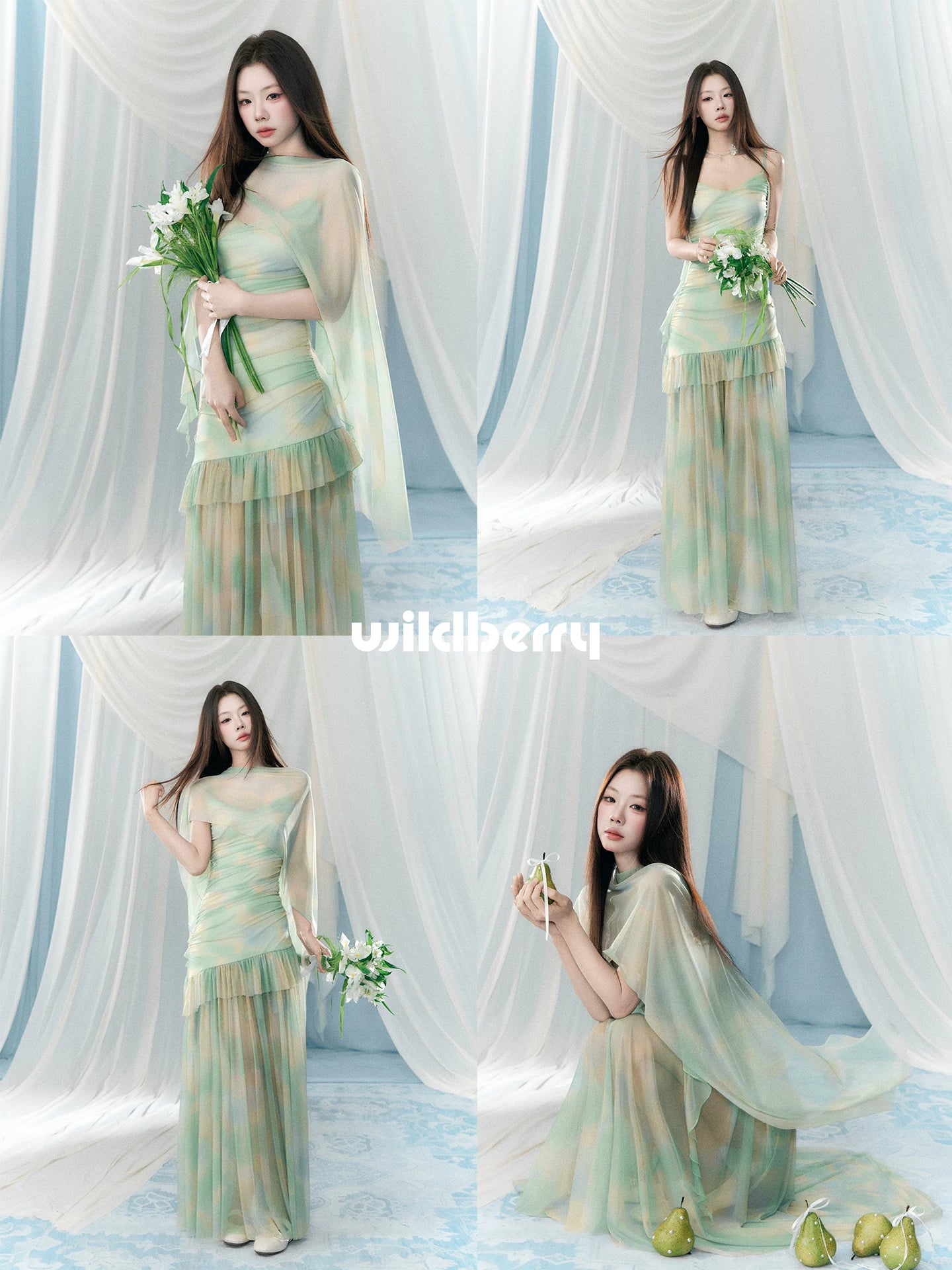 Wildberry Mesh Suspender Waist Dress (Clearance)