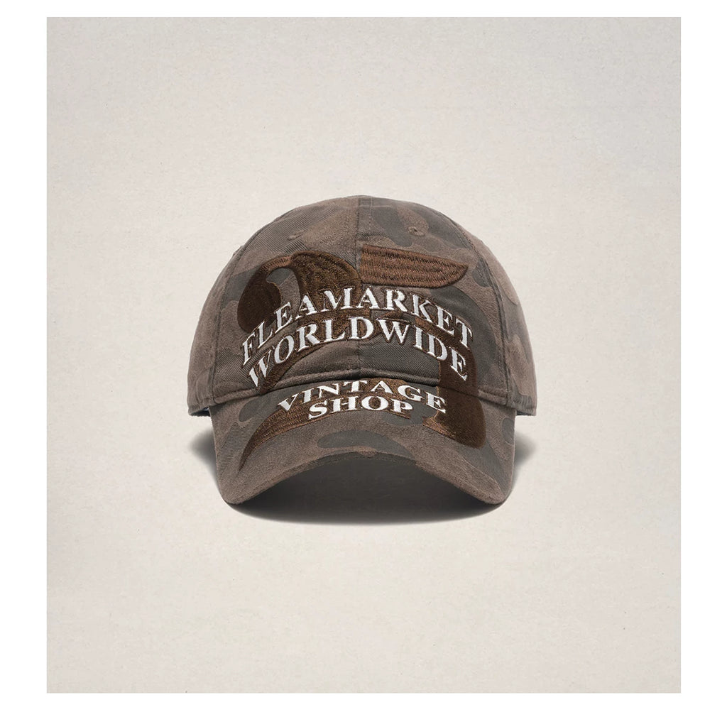 Fleamarket Vintage Alphabet Washed Embroidered Baseball Cap