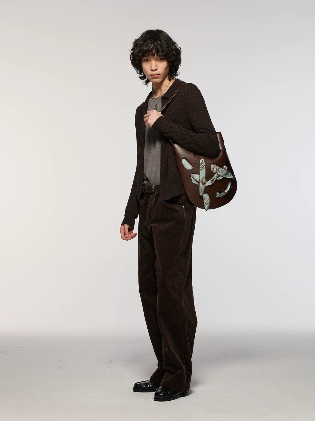 Azure Lisseur Corduroy Micro-pull Casual Straight Overalls