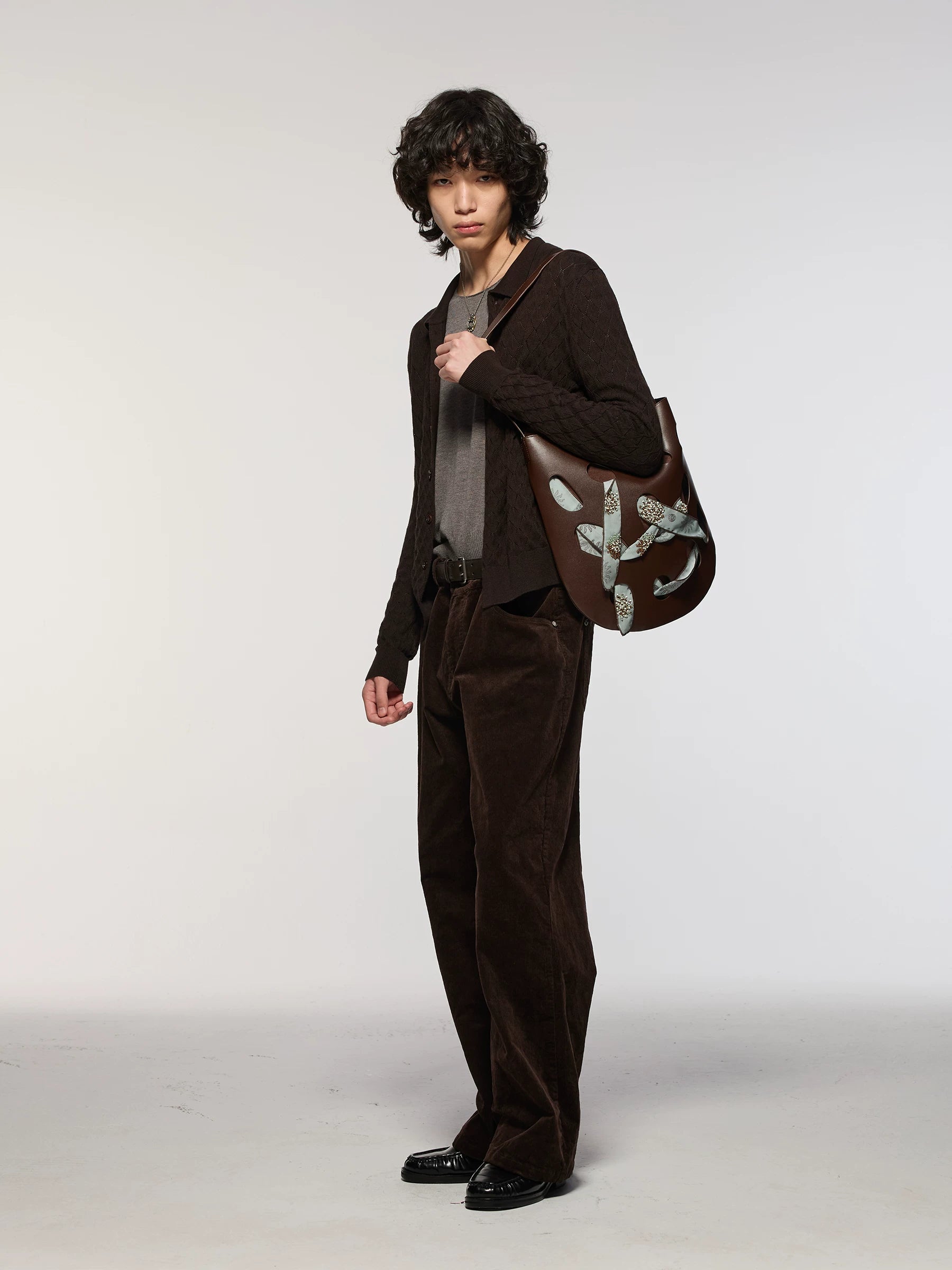 Azure Lisseur Corduroy Micro-pull Casual Straight Overalls