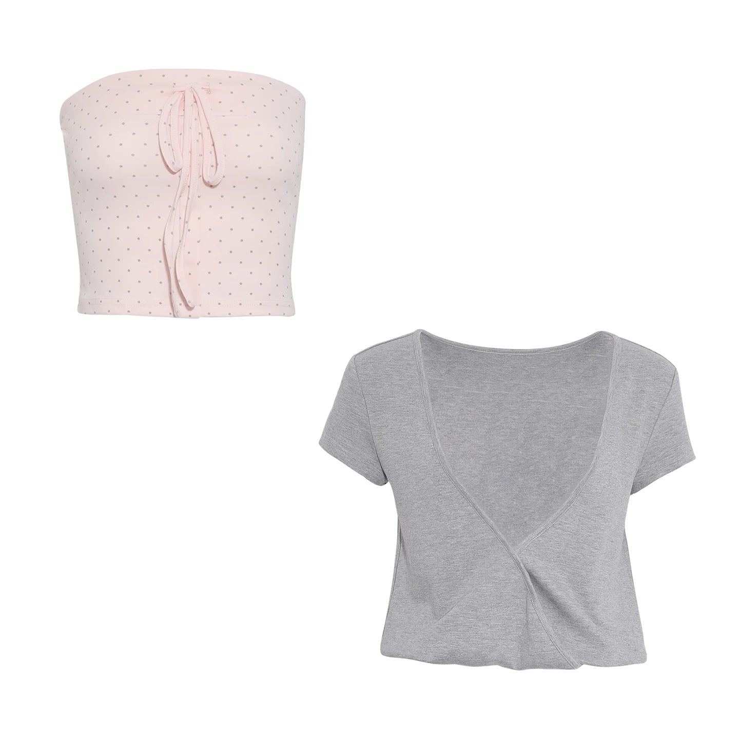 Wildberry Grey Korean-Style Loungewear Three-Piece Set