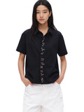 Oinimi Fun Buttonhole Casual Short Sleeve Shirt