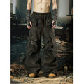 NOMANIAI Loose pleated multi-pocket overalls