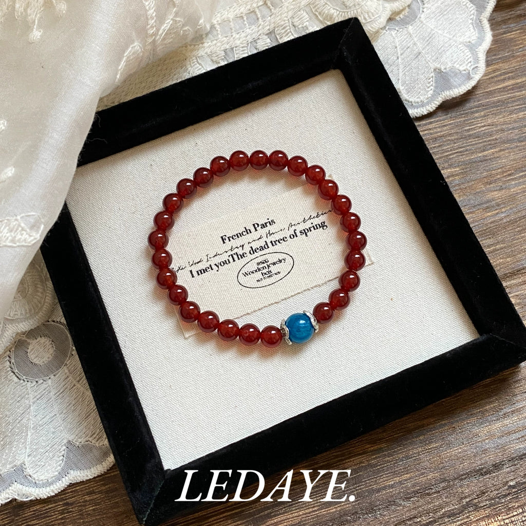 LIDAYE Red Agate Layered Bracelet